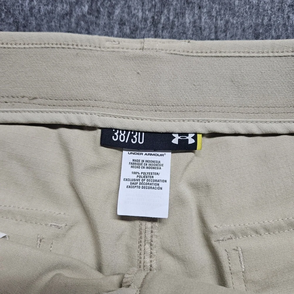 Under Armour Cargo Pants Mens 38x30 Tan Tactical Ripstop Utility Pockets